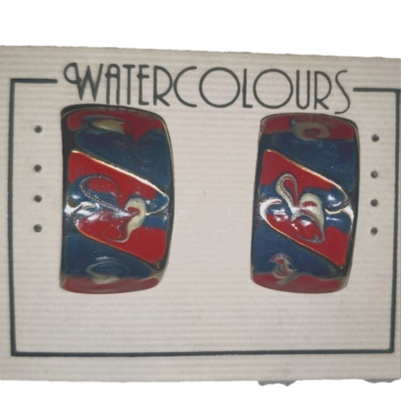 Vintage Jewelry - Vintage Watercolours Earrings